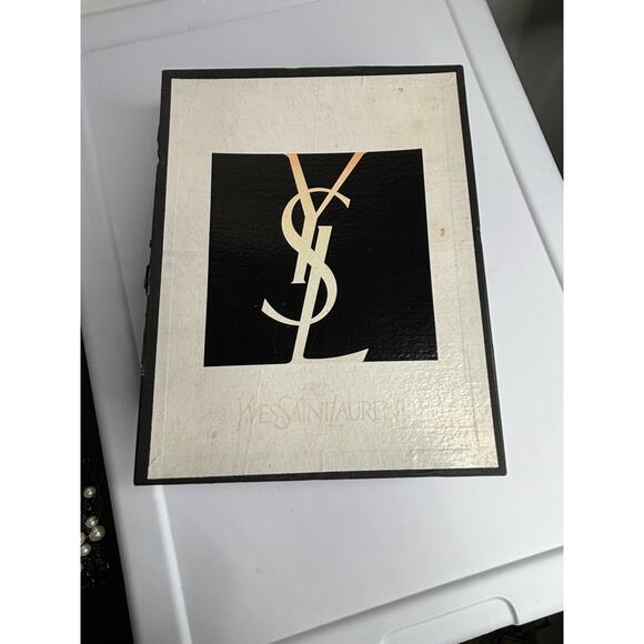 Vintage YSL Yves Saint Laurent Clutch Black Party Formal Purse - Picture 8 of 14